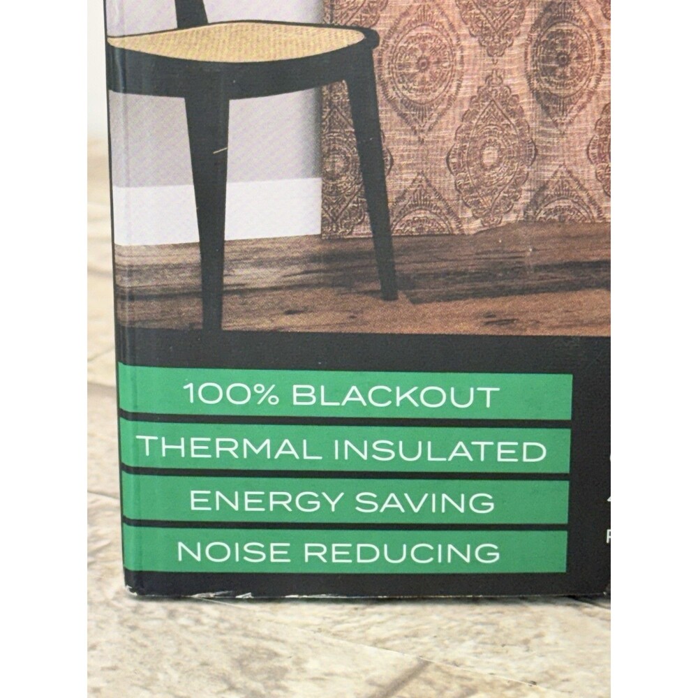 2 PCs Sun Zero Sintra Medallion Russet 40"x84" Polyester 100% Blackout New - Picture 14 of 16